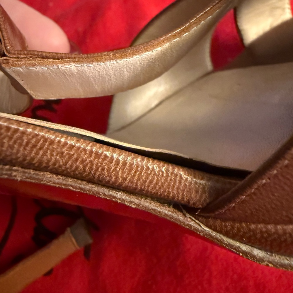 ✨Vintage✨Christian Louboutin Tan Cosette T-strap Leather Heels ❤️ - Picture 8 of 12
